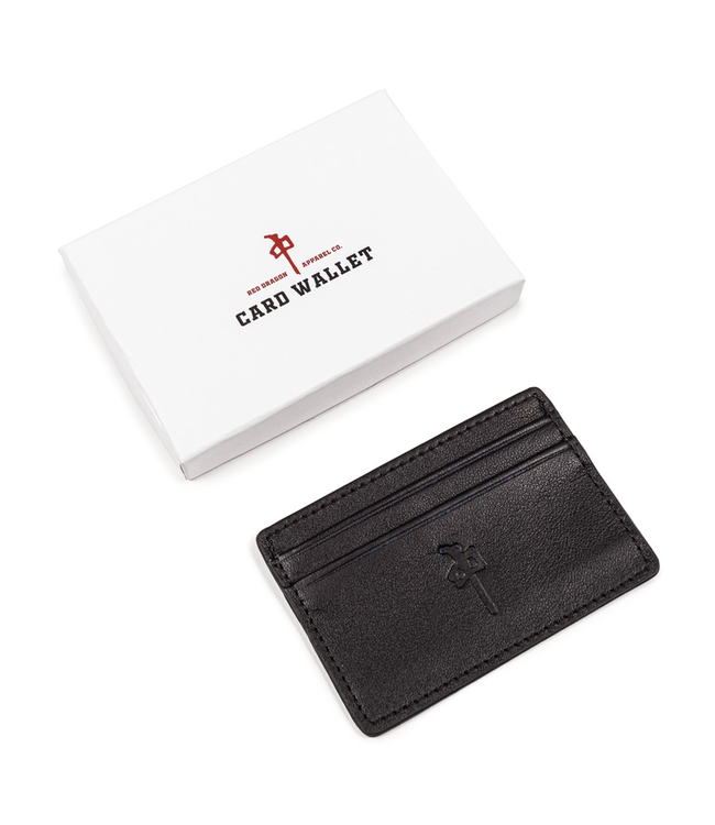 RED DRAGON RDS - PORTE-CARTES EN CUIR VÉRITABLE (NOIR)