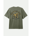 BRIXTON BRIXTON - BAUER HW RELAXED TEE (OLIVE SURPLUS CLASSIC WASH)