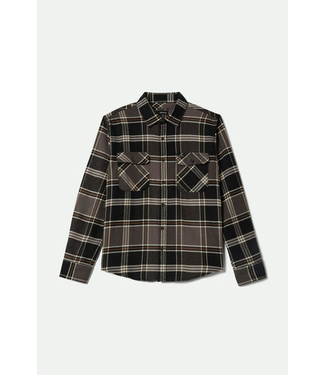 BRIXTON BRIXTON - BOWERY FLANNEL (BLACK/ CHARCOAL/ PINECONE)
