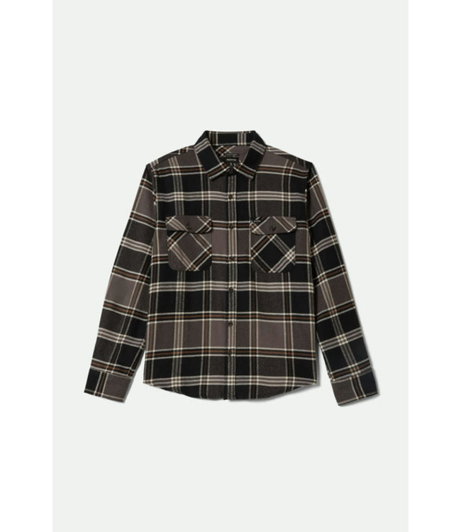 BRIXTON BRIXTON - BOWERY FLANNEL (BLACK/ CHARCOAL/ PINECONE)