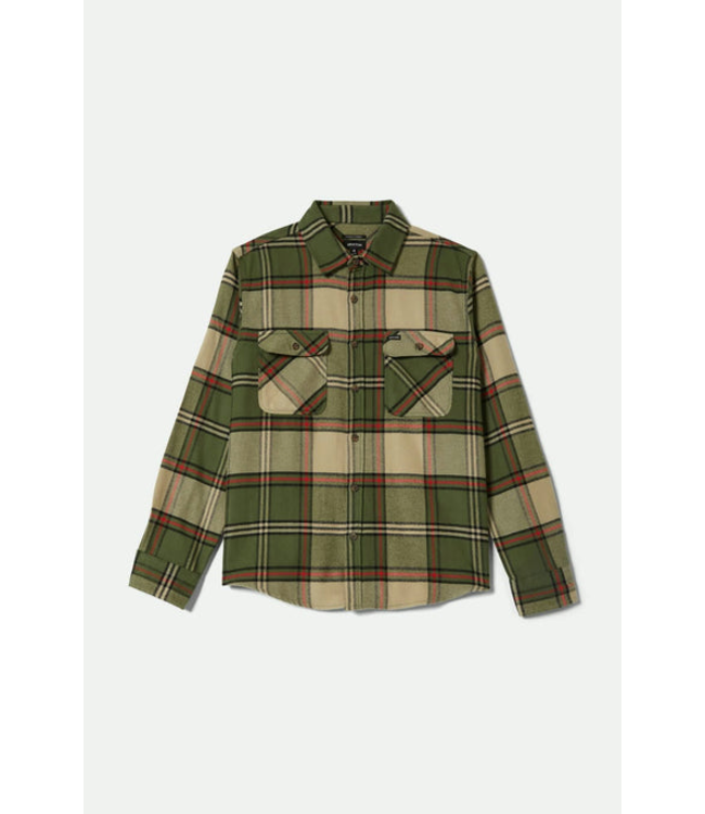 BRIXTON BRIXTON - BOWERY FLANNEL (WILD GREEN/ ELM/ ADRENALINE RUSH)
