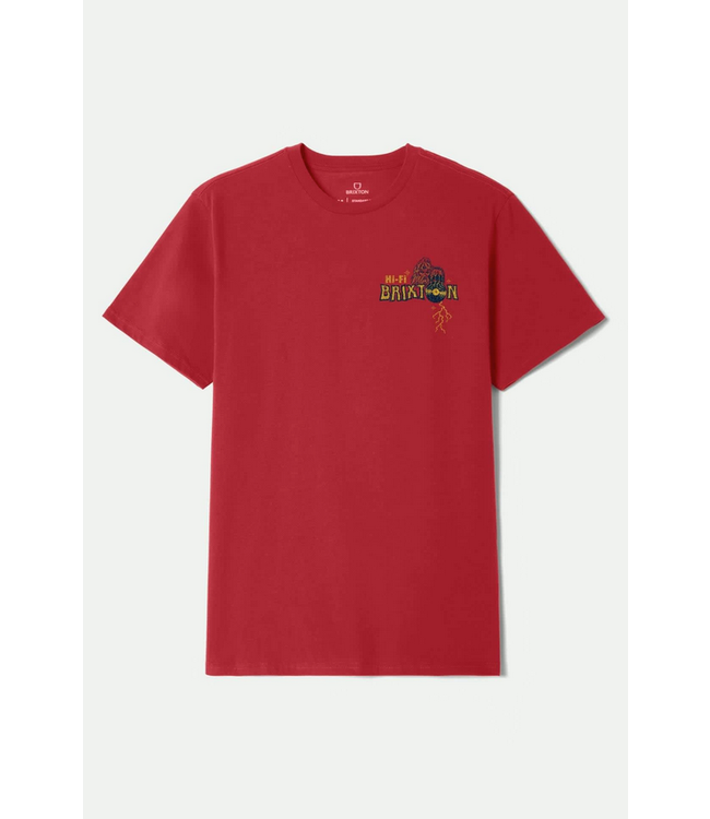 BRIXTON BRIXTON - MADDOX TEE (FUJI RED)