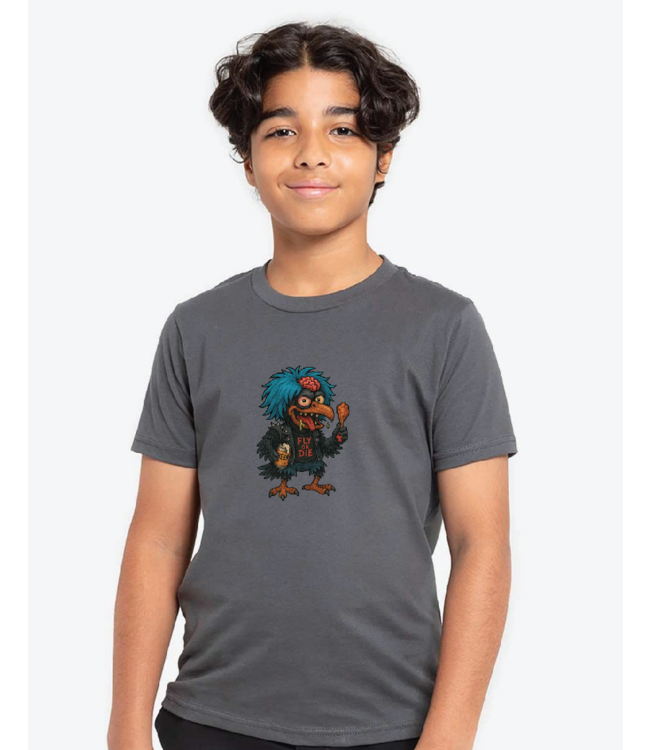 ROOKERY ROOKERY - TRASHY CROW TEE KID (CHARCOAL)