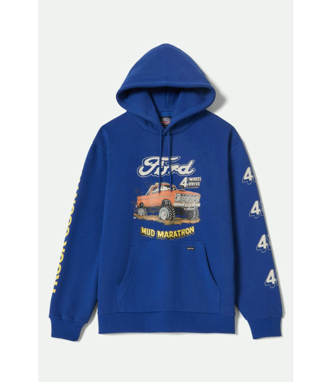 BRIXTON BRIXTON - FORD MUD MARATHON HOODIE (FORD BLUE)