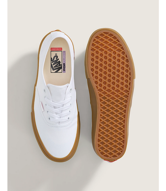 VANS VANS - SKATE AUTHENTIC (WHITE/ GUM)