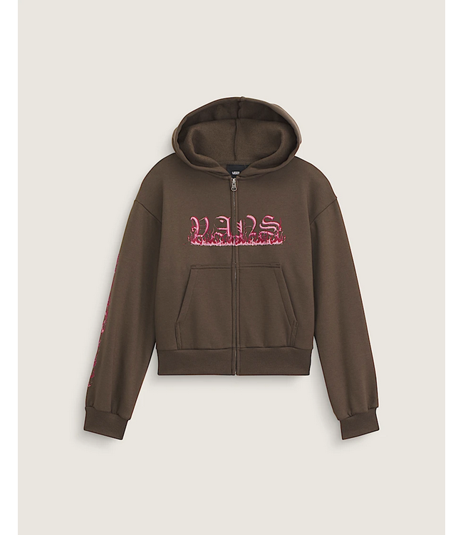 VANS VANS - INFERNO FULL ZIP KID HOODIE (COAL BROWN)