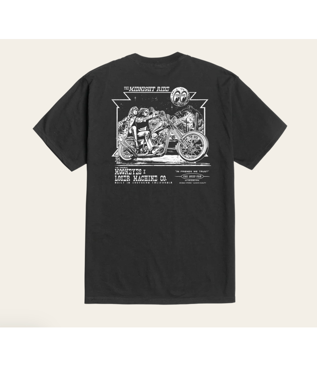 LOSER MACHINE LOSER MACHINE - MOONEYES MIDNIGHT RIDE TEE (BLACK)