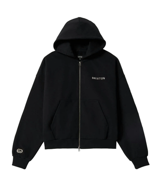 BRIXTON BRIXTON - EMBROIDERED HEAVY WEIGHT ZIP HOODIE (BLACK) BRIXTON BRIXTON - EMBROIDERED HEAVY WEIGHT ZIP HOODIE (BLACK)