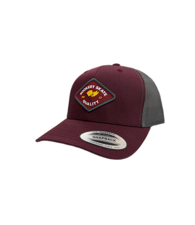 ROOKERY ROOKERY - FLAG 2 TRUCKER CAP (MAROON/GREY)