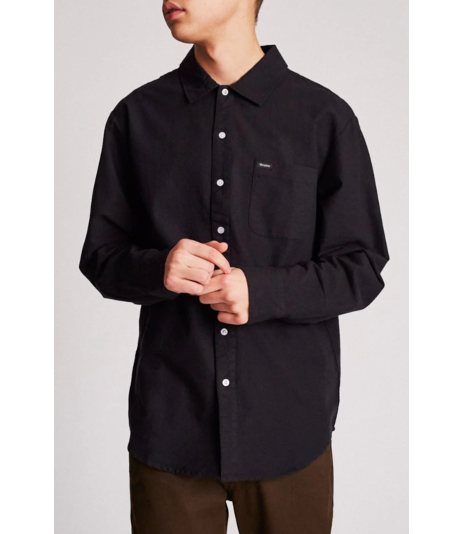 BRIXTON BRIXTON - CHARTER L/S WOVEN (BLACK)