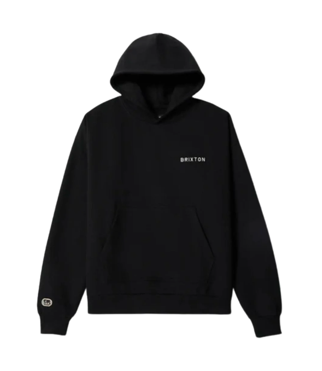 BRIXTON BRIXTON - EMBROIDERED HEAVY WEIGHT HODIE (BLACK)