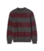 BRIXTON BRIXTON - MIDNIGHT CREW SWEATER (BLACK/ PORT STRIPE)