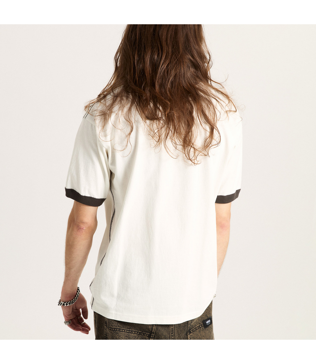 VANS VANS - SKATE MIKE G SNAKE FLAME RINGER TEE (WHITE/ BLACK)