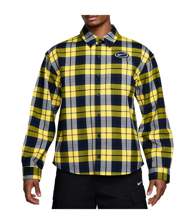 NIKE SB NIKE SB - KOSTON L/S FLANNEL (MIDNIGHT NAVY/ SPEED YELLOW)