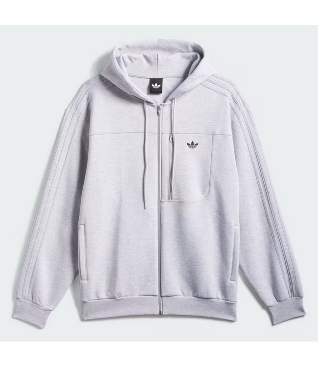 ADIDAS ADIDAS - TECHNICAL FLEECE HOODIE (LIGHT GREY HEATHER)