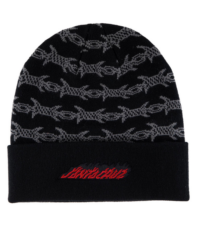 SANTA CRUZ SANTA CRUZ - WIRED FLAME DOT BEANIE (BLACK)