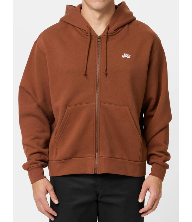NIKE SB NIKE SB - ESSENTIAL LOGO ZIP HOODIE (CINNAMON/ WHITE)