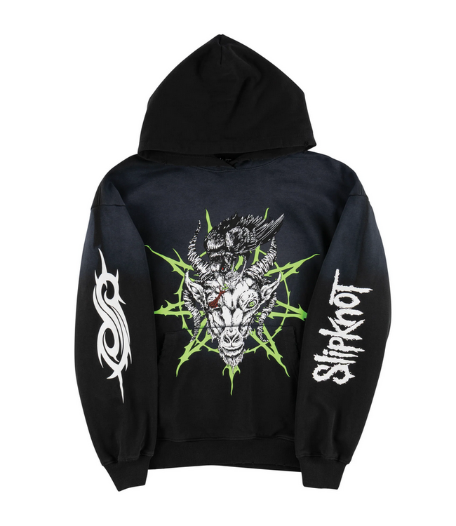 WELCOME WELCOME - SWEAT À CAPUCHE SLIPKNOT RAVENOUS SUN FADE (NOIR DÉGRADÉ)