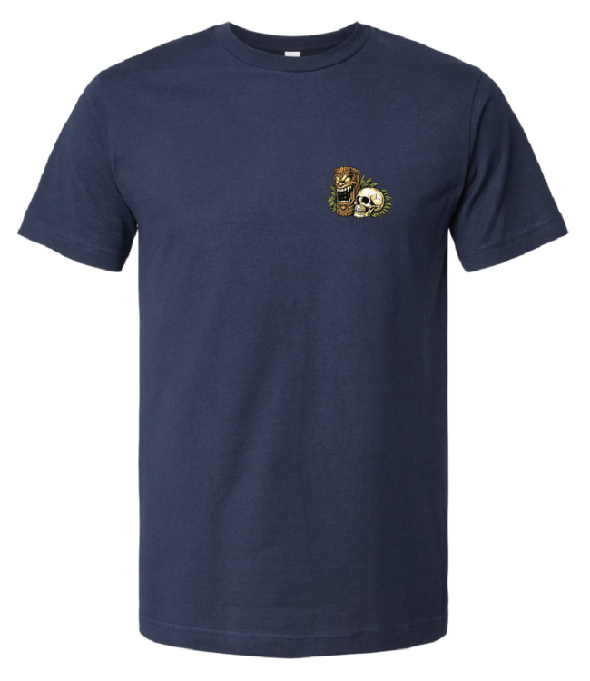 ROOKERY ROOKERY - T-SHIRT TIKI SKULL (BLEU MARINE)