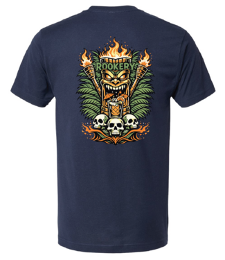 ROOKERY ROOKERY - T-SHIRT TIKI SKULL (BLEU MARINE)
