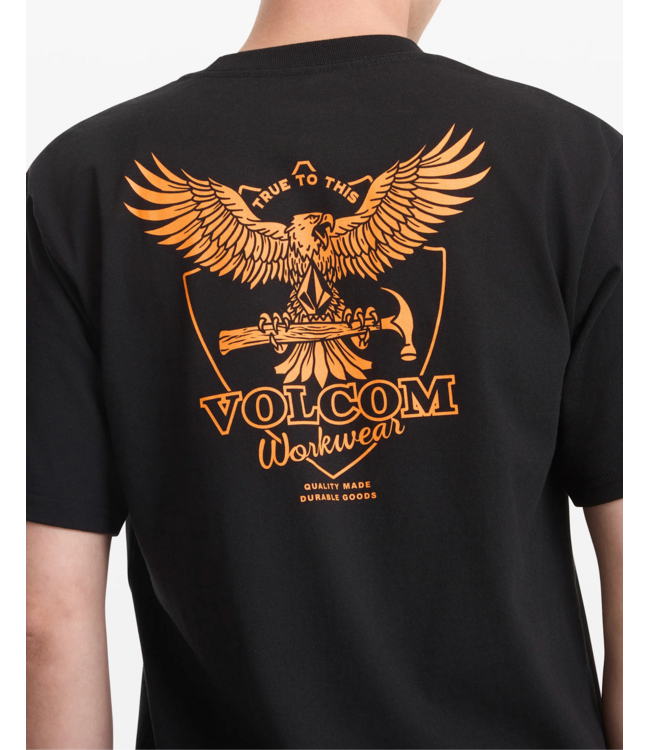 VOLCOM VOLCOM - HAMMERED SPLIT TEE (BLACK)