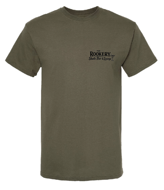 ROOKERY ROOKERY - SK8 LOUNGE TEE (ARMY)