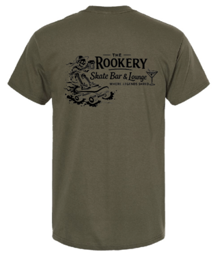 ROOKERY ROOKERY - SK8 LOUNGE TEE (ARMY)