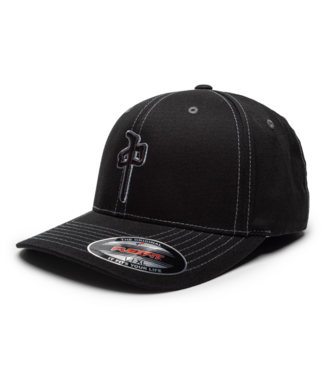 RED DRAGON RDS - OG PUFFY CONTRAST STITCH FLEXFIT CAP (BLACK/ GREY)