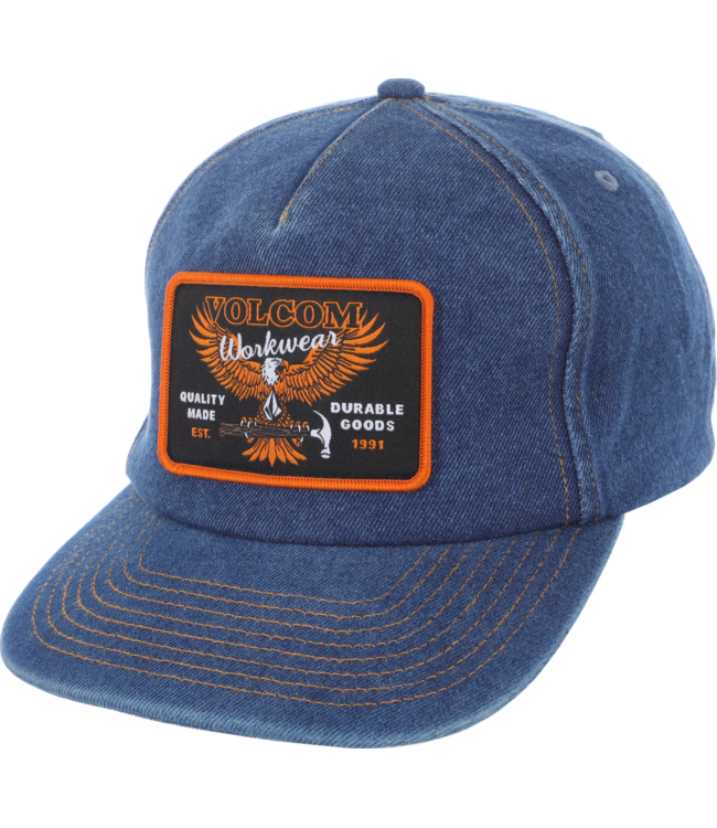 VOLCOM VOLCOM - HAMMERED WORK SNAPBACK CAP (DUST BOWL INDIGO)