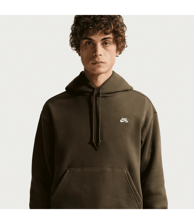 NIKE SB NIKE SB - SWEAT À CAPUCHE ESSENTIEL EN POLAIRE (NOISETTE FONCÉE/BLANC)