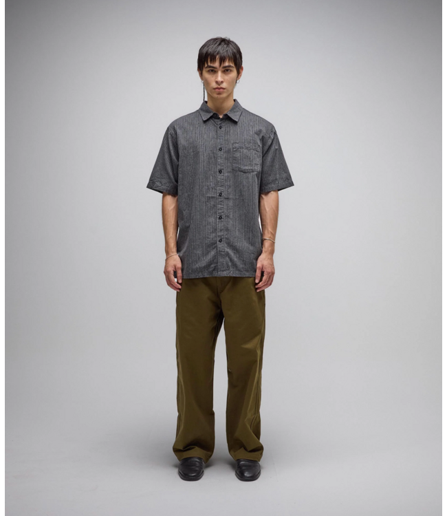 FORMER FORMER - REYNOLDS STRIPE SHIRT (WORN BLACK)