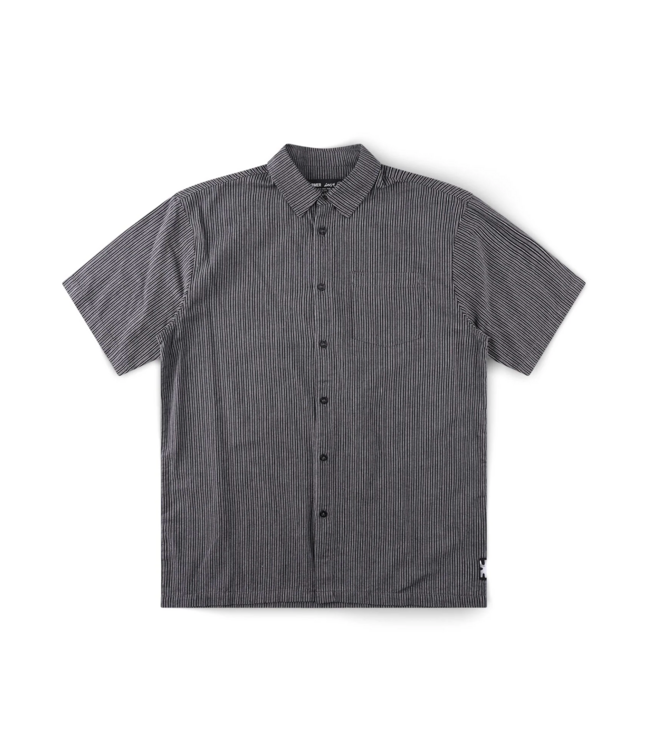 FORMER FORMER - REYNOLDS STRIPE SHIRT (WORN BLACK)