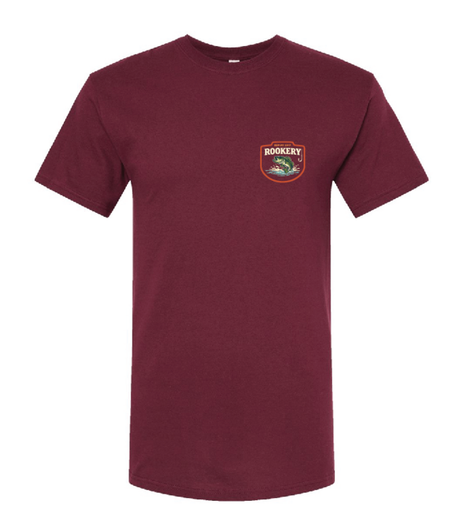 ROOKERY ROOKERY - FISH 3 PRM TEE (BURGUNDY)