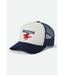 BRIXTON BRIXTON - PEGASUS MP CASQUETTE TRUCKER (BLANC/ BLEU MARINE)