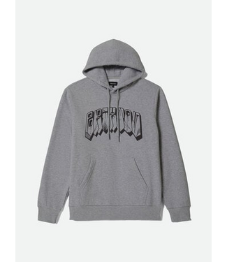 BRIXTON BRIXTON - BANDED SWEAT À CAPUCHE DÉCONTRACTÉ  (GRIS CHINÉ MÉTAL)