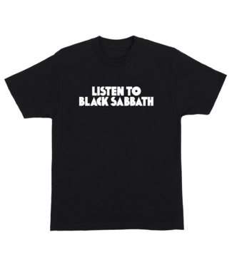 OJ OJ WHEELS - LISTEN TO BLACK SABBATH TEE (BLACK)