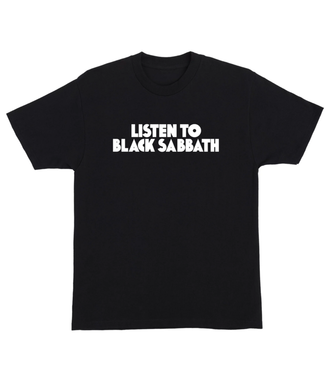 OJ OJ WHEELS - LISTEN TO BLACK SABBATH TEE (BLACK)