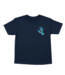 SANTA CRUZ SANTA CRUZ - SCREAMING HAND KID TEE (NAVY/ TRUE GLOW)