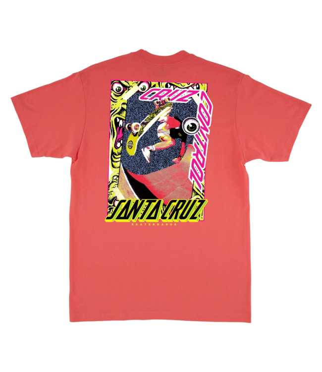 SANTA CRUZ SANTA CRUZ - ROSKOPP CRUZ CONTROL TEE (CORAL)