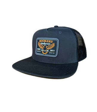 ROOKERY ROOKERY -  WORKWEAR TRUCKER FRAME CASQUETTE (CHARBON/NOIR)