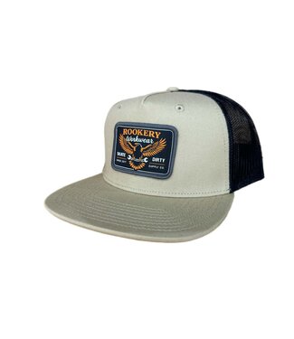 ROOKERY ROOKERY -  WORKWEAR TRUCKER FRAME CASQUETTE (KHAKI/NOIR)