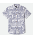 BRIXTON BRIXTON - CHARTER PRINT S/S WOVEN (NAVY/ WHITE COLLAGE)