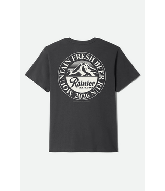 BRIXTON BRIXTON - RAINIER BEER RUN TEE (BLACK)