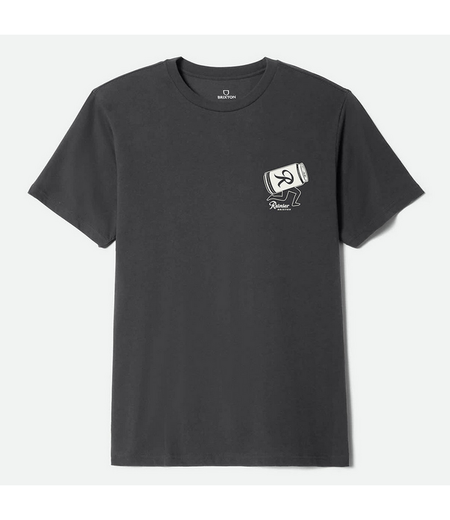 BRIXTON BRIXTON - RAINIER BEER RUN TEE (BLACK)