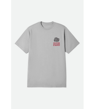 BRIXTON BRIXTON - MACHINE STANDARD TEE (PEBBLE STONE WORN WASH)