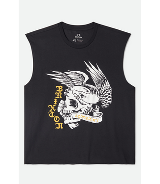 BRIXTON BRIXTON - WOLCOTT WORN IN BOXY MUSCLE TANK (BLACK)
