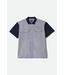BRIXTON BRIXTON - BUILDERS OLSON S/S WOVEN (BLUE AURA STRIPE)