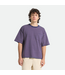 BRIXTON BRIXTON - POOLSIDE PIQUE BOX CROP TEE (WASHED NAVY)