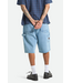BRIXTON BRIXTON - BUILDERS CARPENTER BAGGY SHORT (WASHED BLUE DENIM)