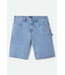 BRIXTON BRIXTON - BUILDERS CARPENTER BAGGY SHORT (WASHED BLUE DENIM)